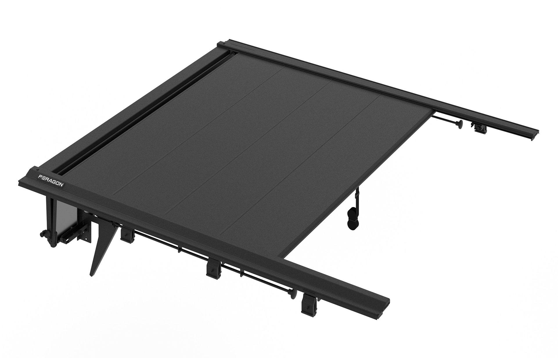 The Peragon retractable cover partially open.